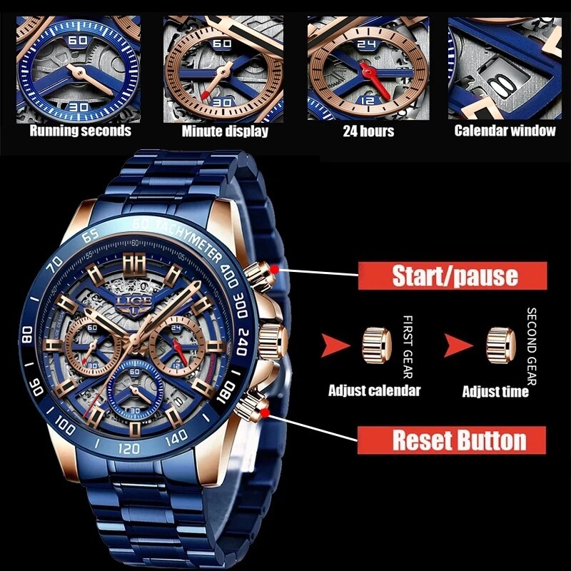 LIGE-Montre-bracelet à quartz  - Luxury Watch Magazine avis et prix